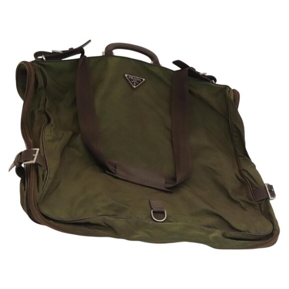 PRADA Garment Cover Nylon Khaki Silver Auth - Picture 10 of 15